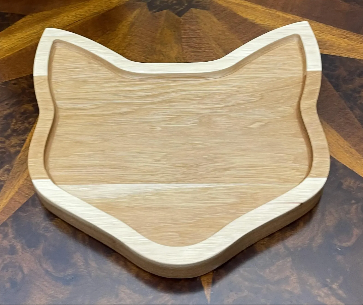 Wooden Cat Head Catch All Tray - Walnut, Cherry, Maple or Hickory