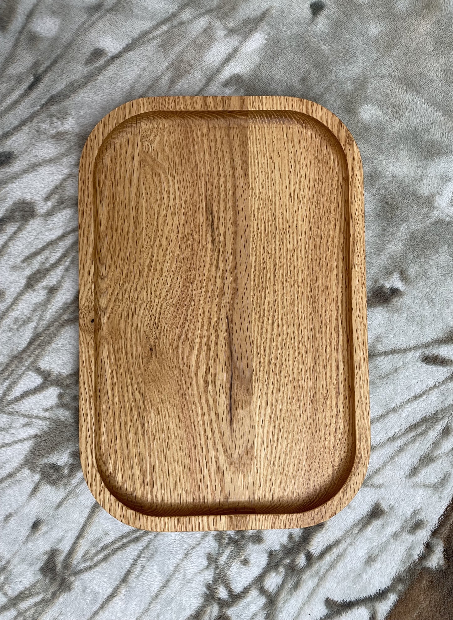 Wooden Solid Rectangular Catch All Tray - Walnut, Cherry, Oak, or Hickory