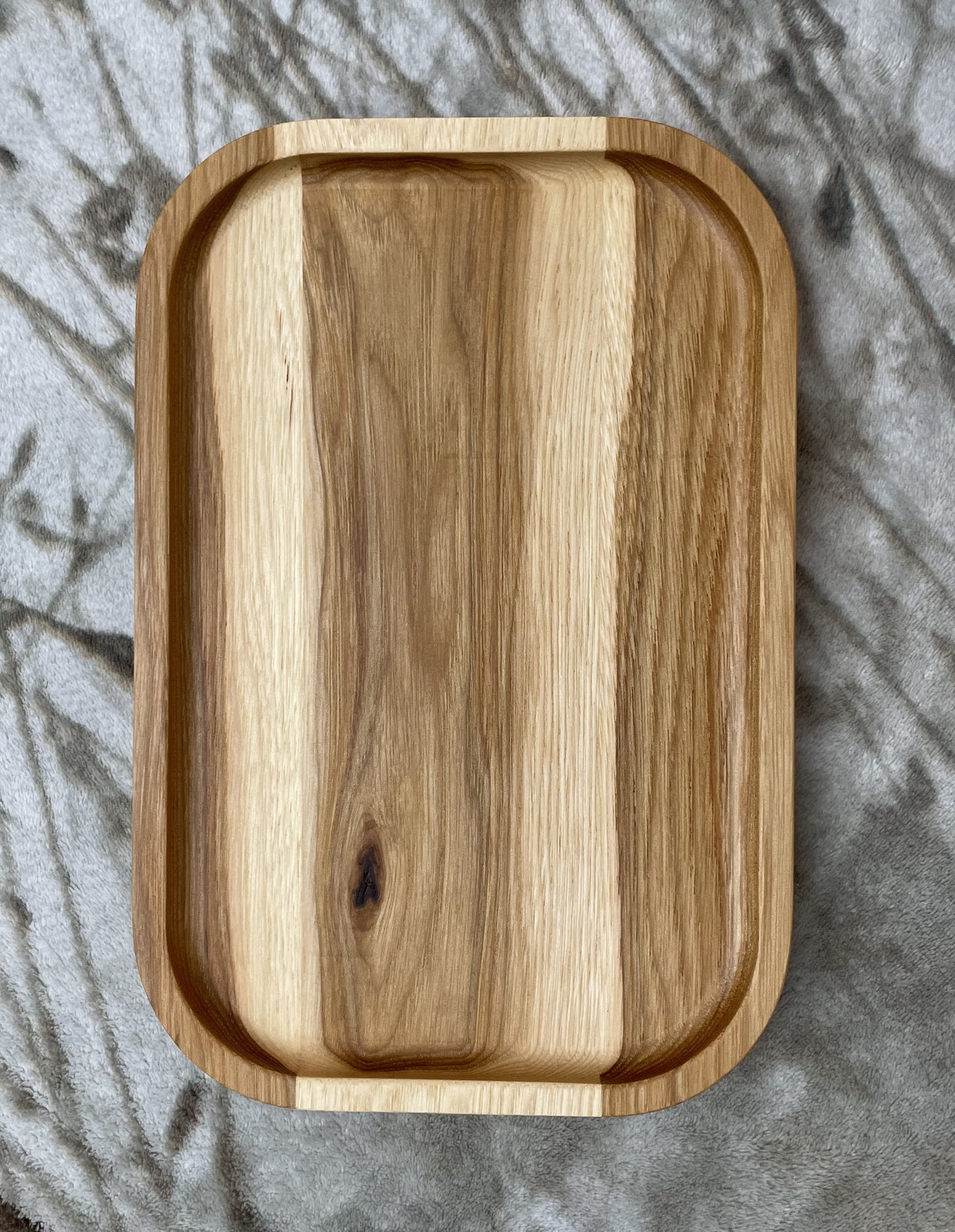 Wooden Solid Rectangular Catch All Tray - Walnut, Cherry, Oak, or Hickory