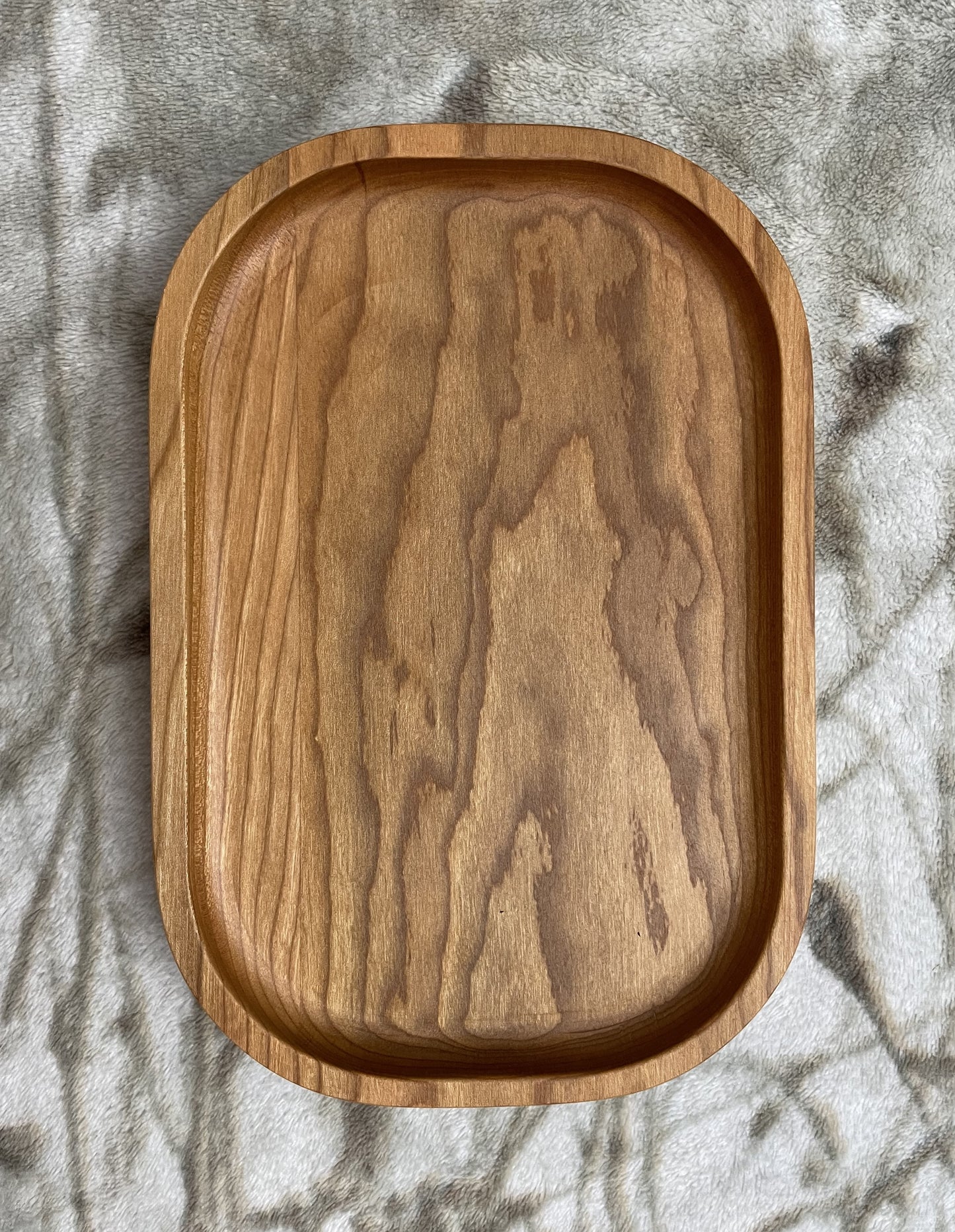 Wooden Solid Rectangular Catch All Tray - Walnut, Cherry, Oak, or Hickory