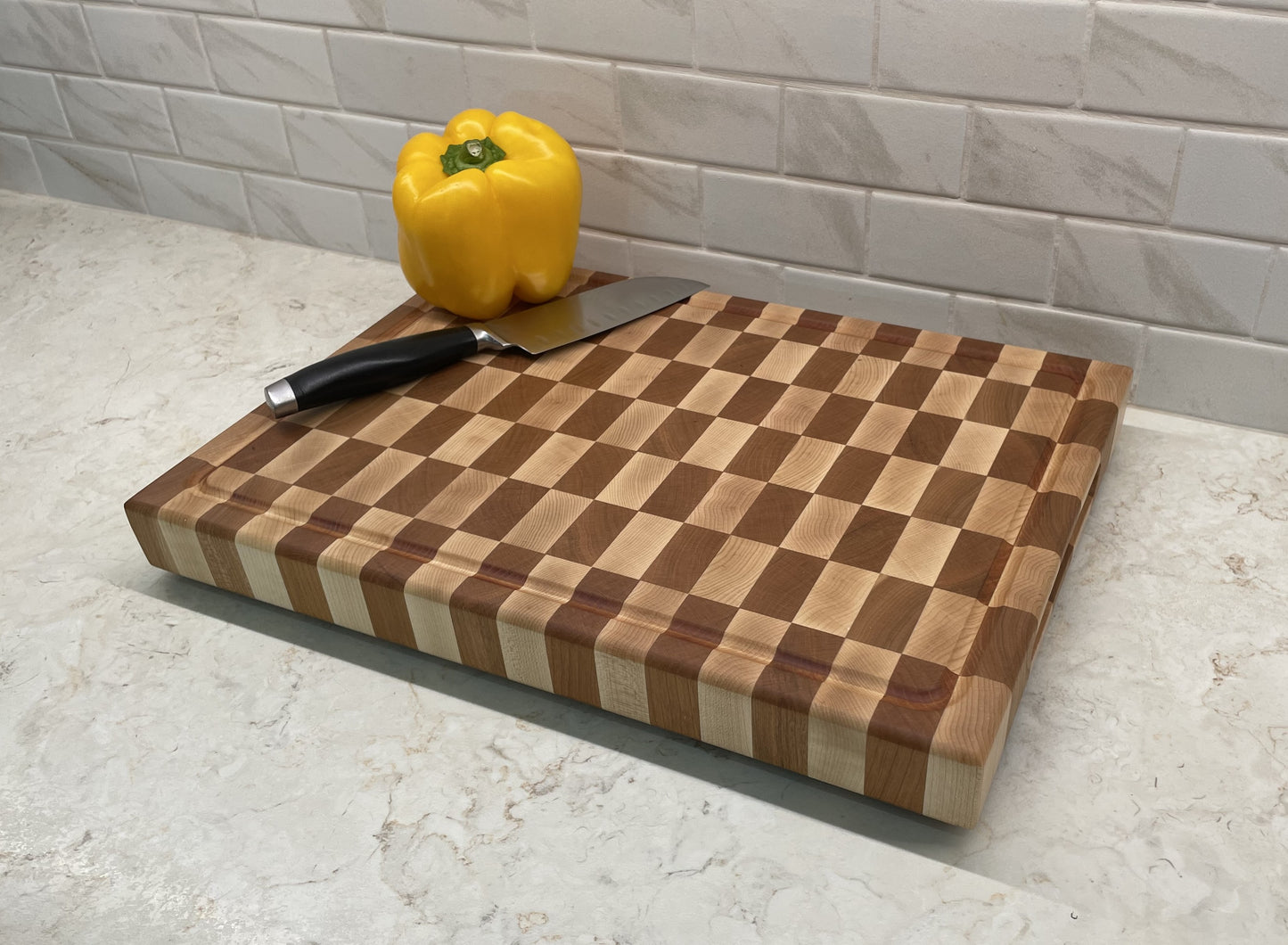 Checker Board End Grain Cutting Board