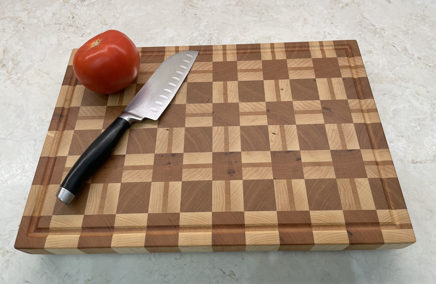 Square Checker Board End Grain Cutting Board
