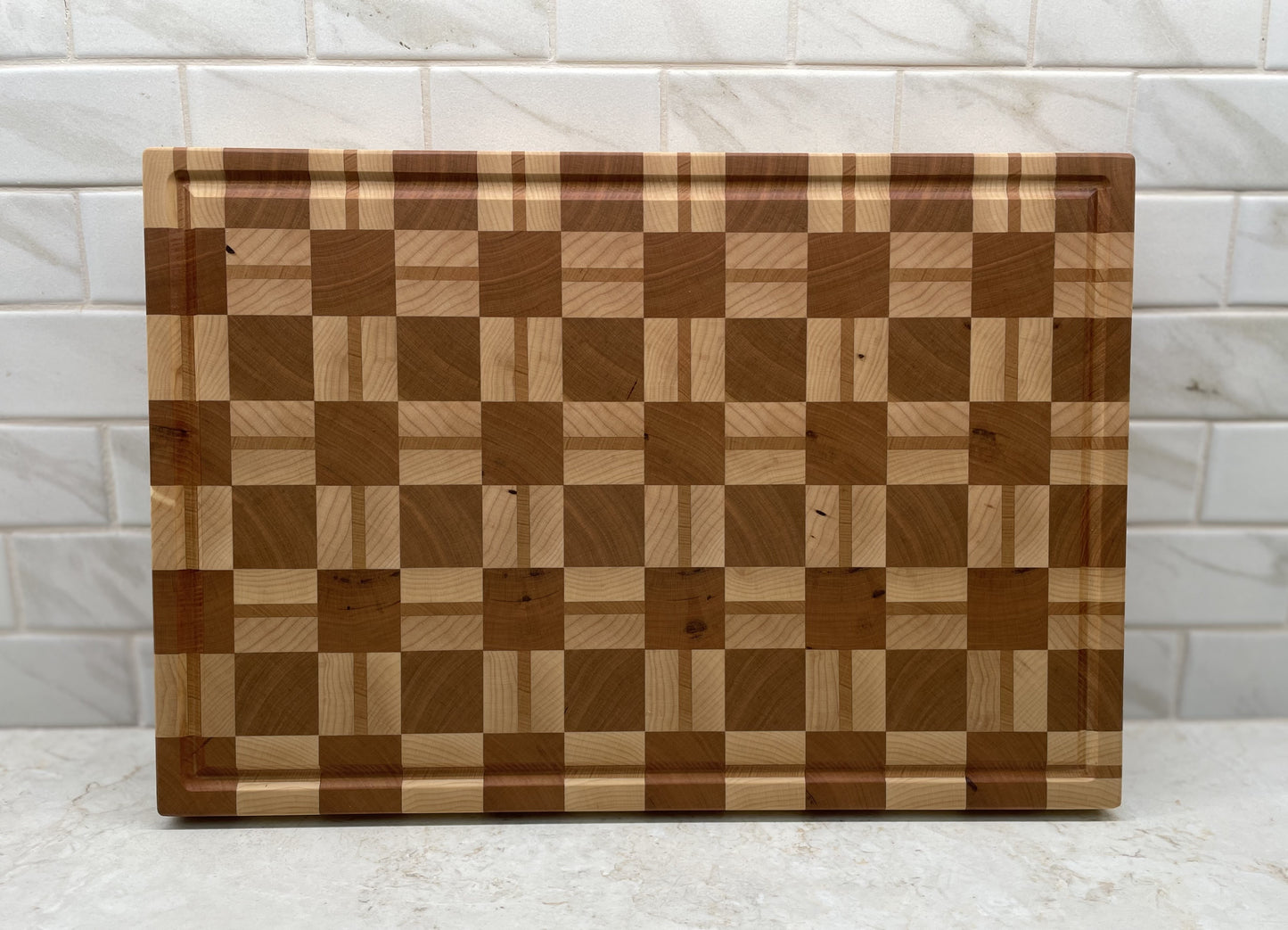 Square Checker Board End Grain Cutting Board