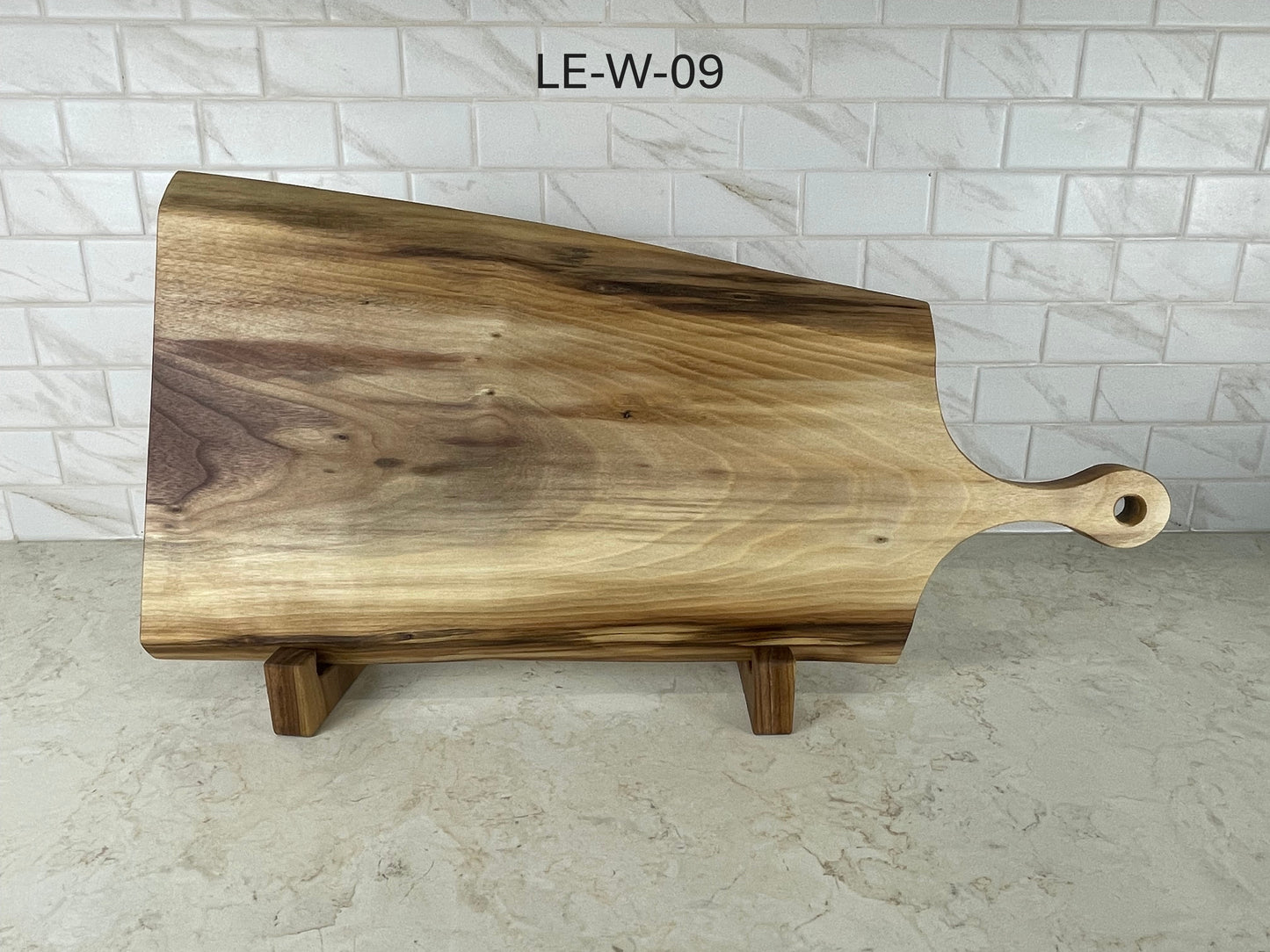 Live Edge Walnut Wooden Handle Charcuterie & Cheese Boards