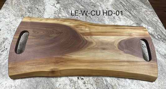 Live Edge Walnut Charcuterie Boards with Cut in Handles