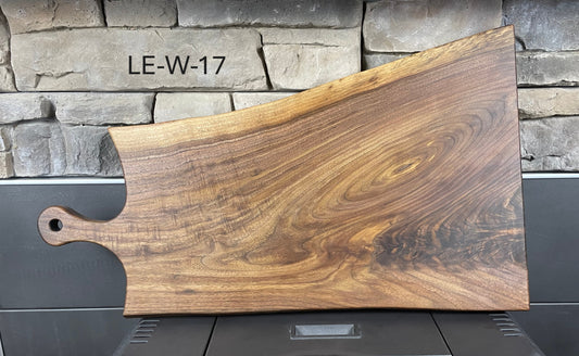 Live Edge Walnut Wooden Handle Charcuterie & Cheese Boards