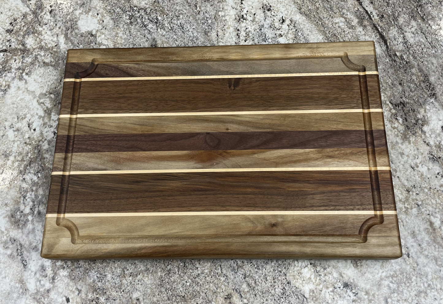 Edge Grain Walnut with Maple Accent Strips