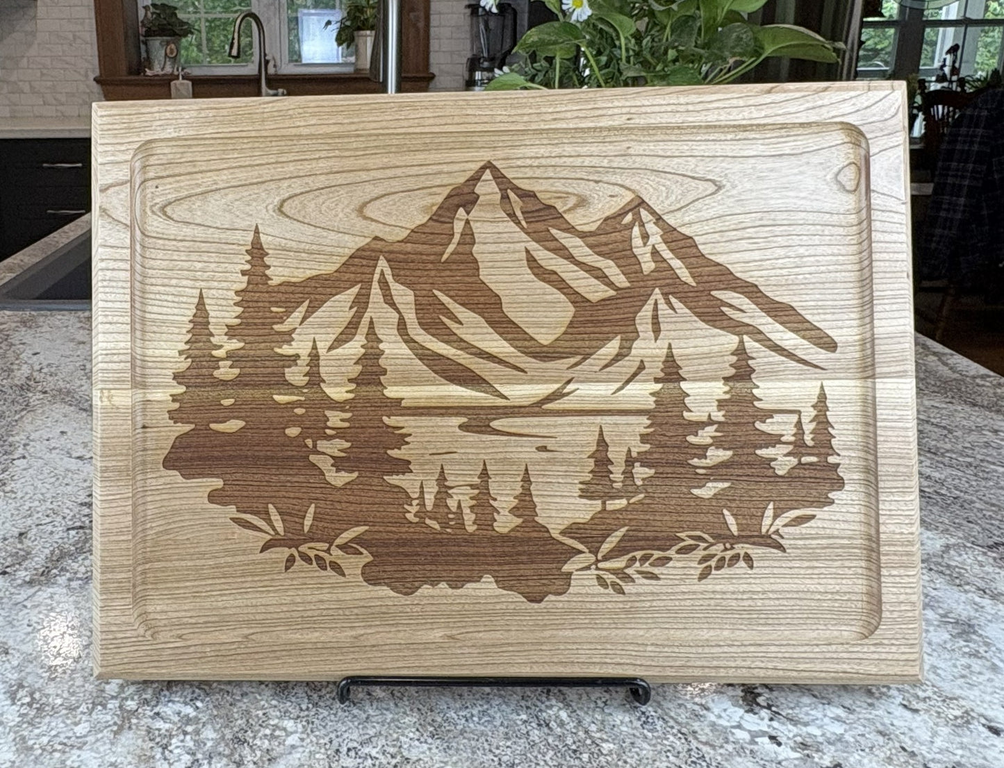 MOUNTAIN BEHIND TREES