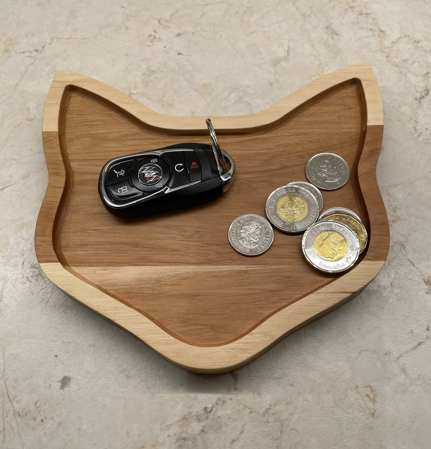 Wooden Cat Head Catch All Tray - Walnut, Cherry, Maple or Hickory