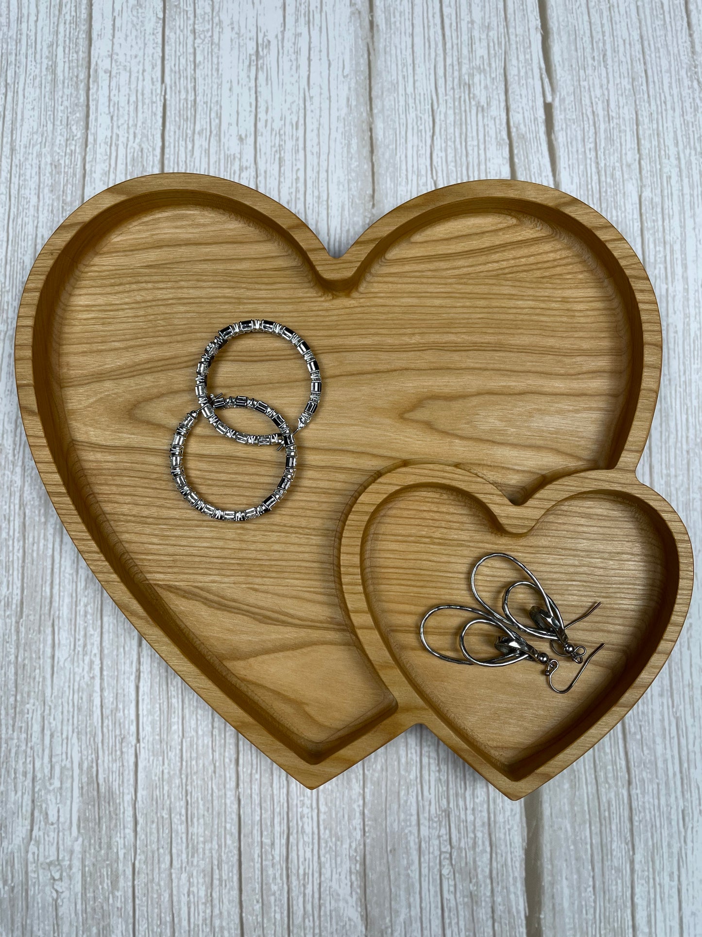 Double Heart Jewelry Tray