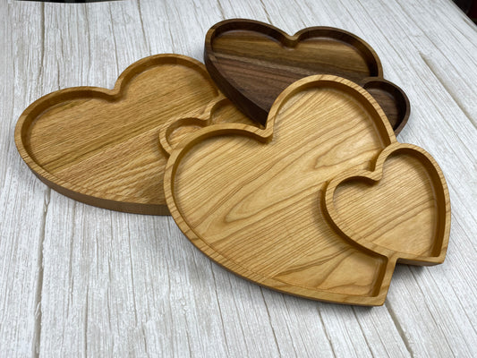 Double Heart Jewelry Tray