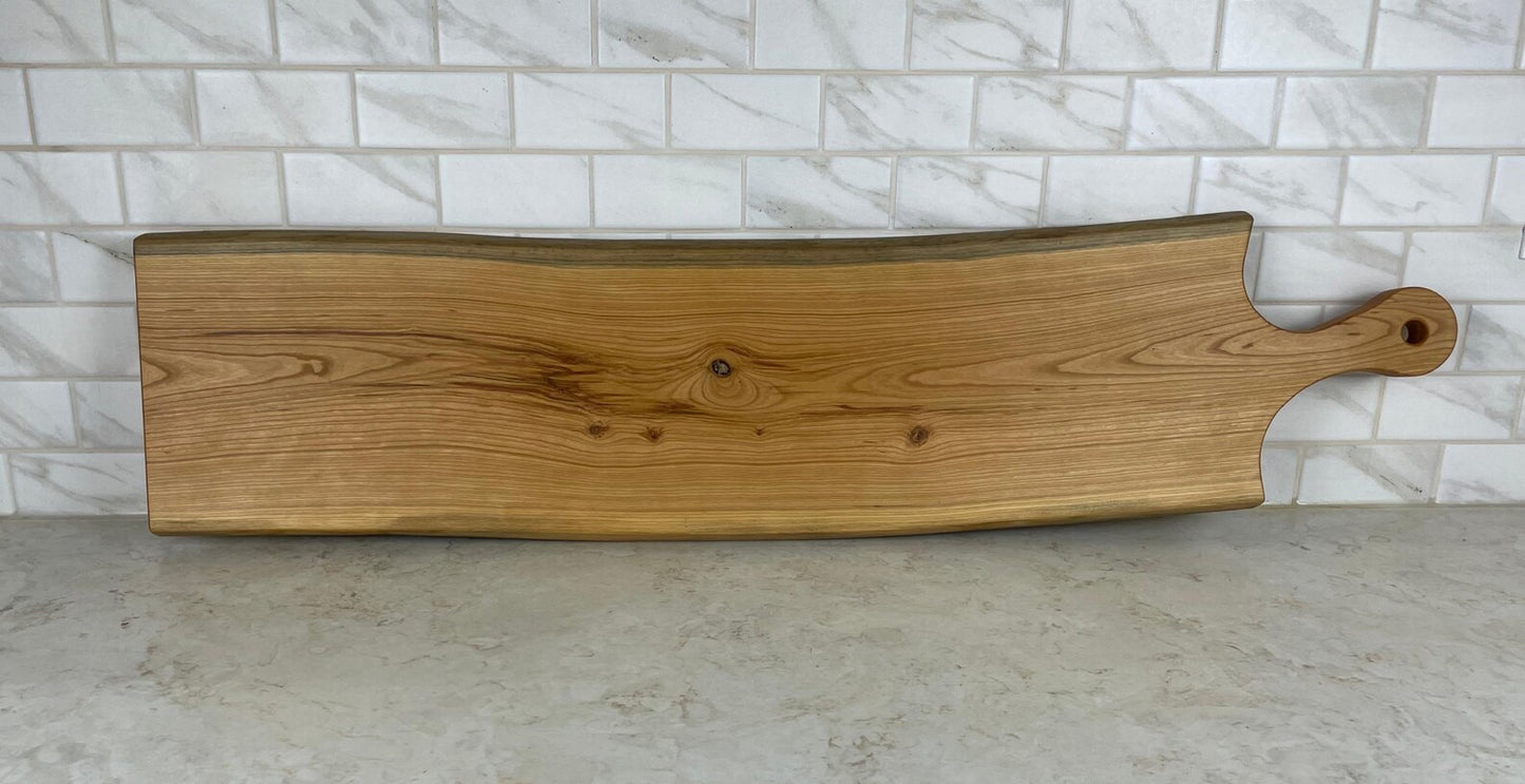 Live Edge Black Cherry Charcuterie Cheese Board