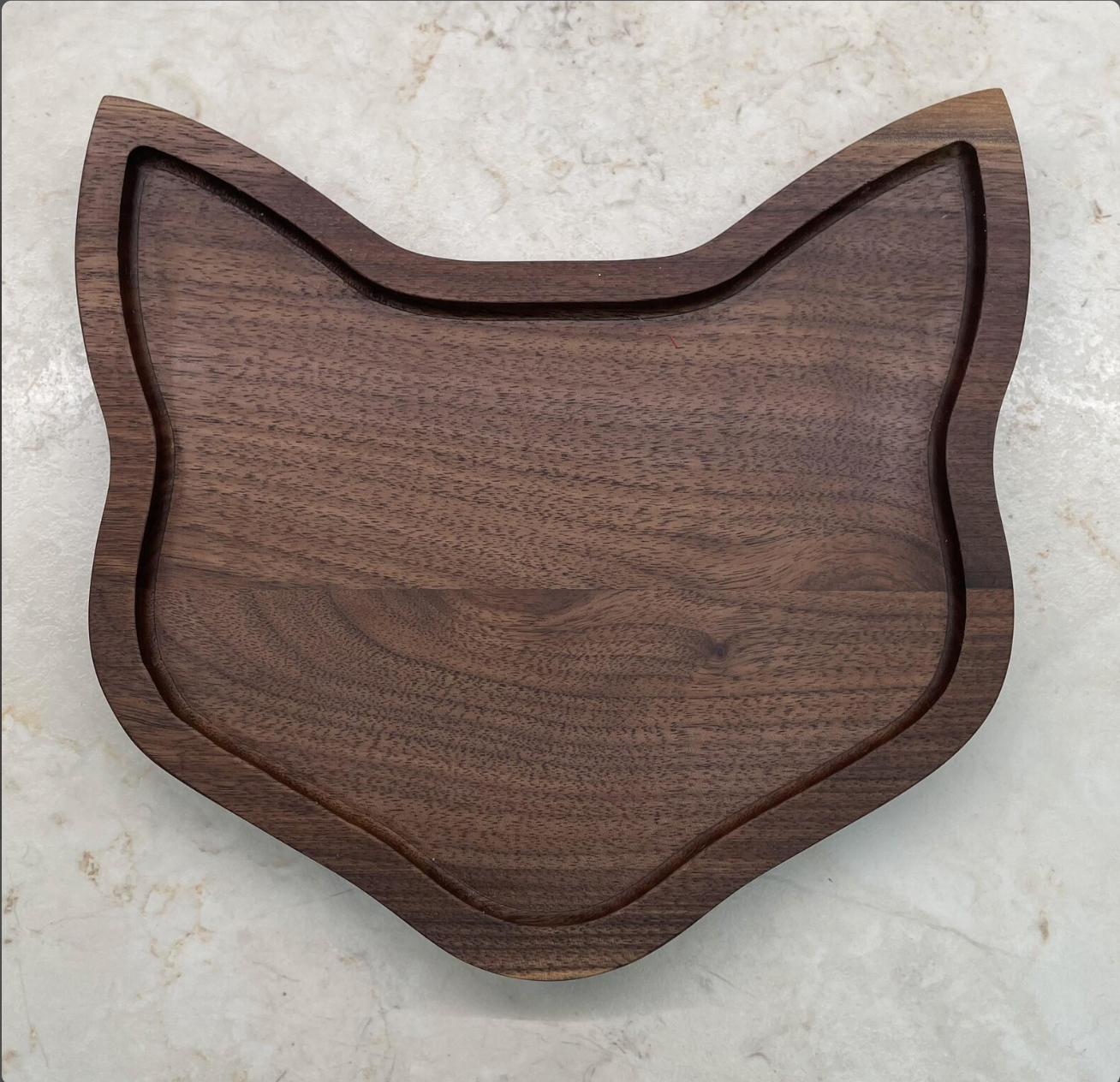 Wooden Cat Head Catch All Tray - Walnut, Cherry, Maple or Hickory