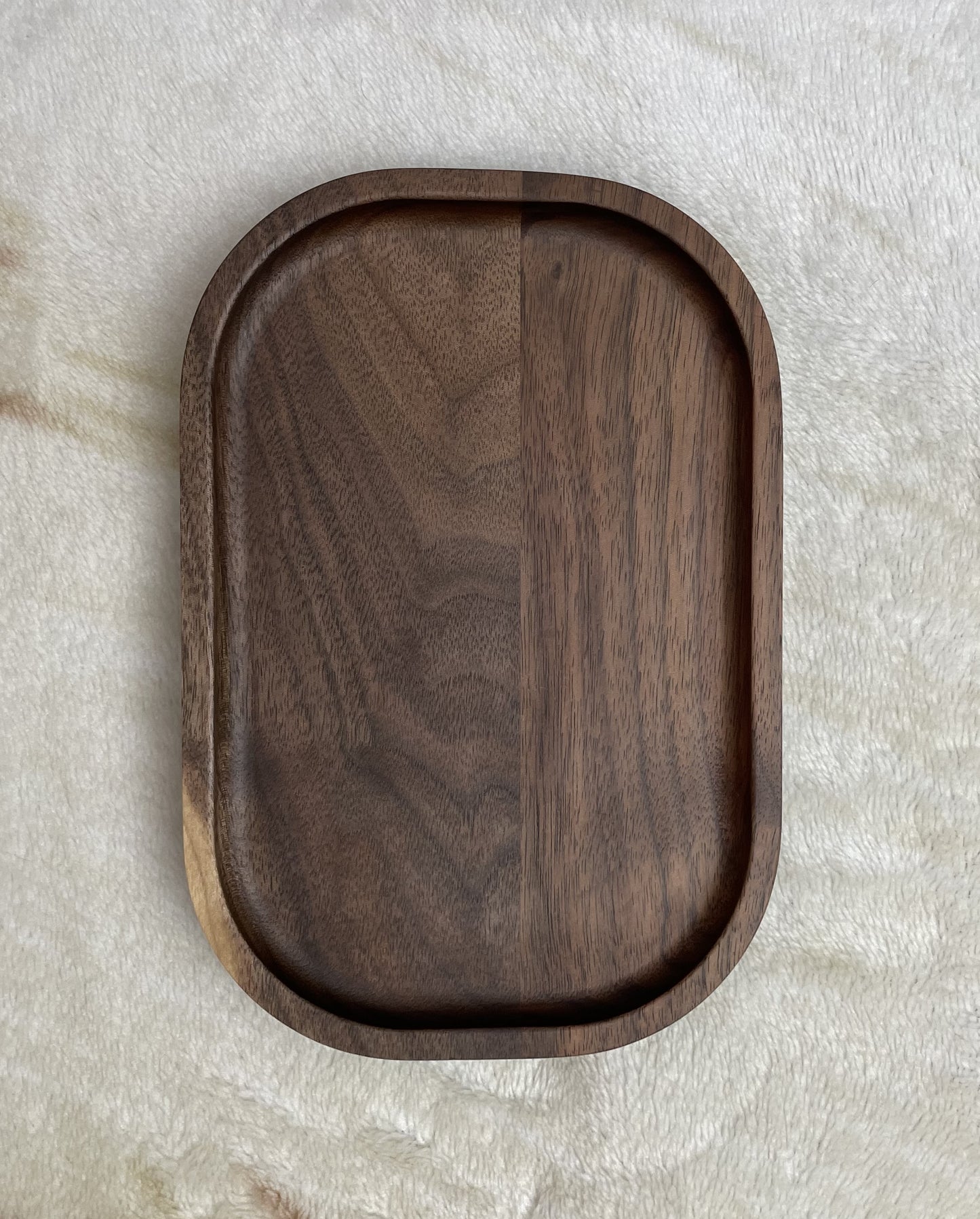 Wooden Solid Rectangular Catch All Tray - Walnut, Cherry, Oak, or Hickory