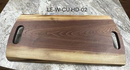 Live Edge Walnut Charcuterie Boards with Cut in Handles