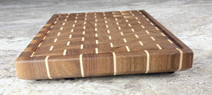 Walnut with Maple Accent End Grain Cutting Board