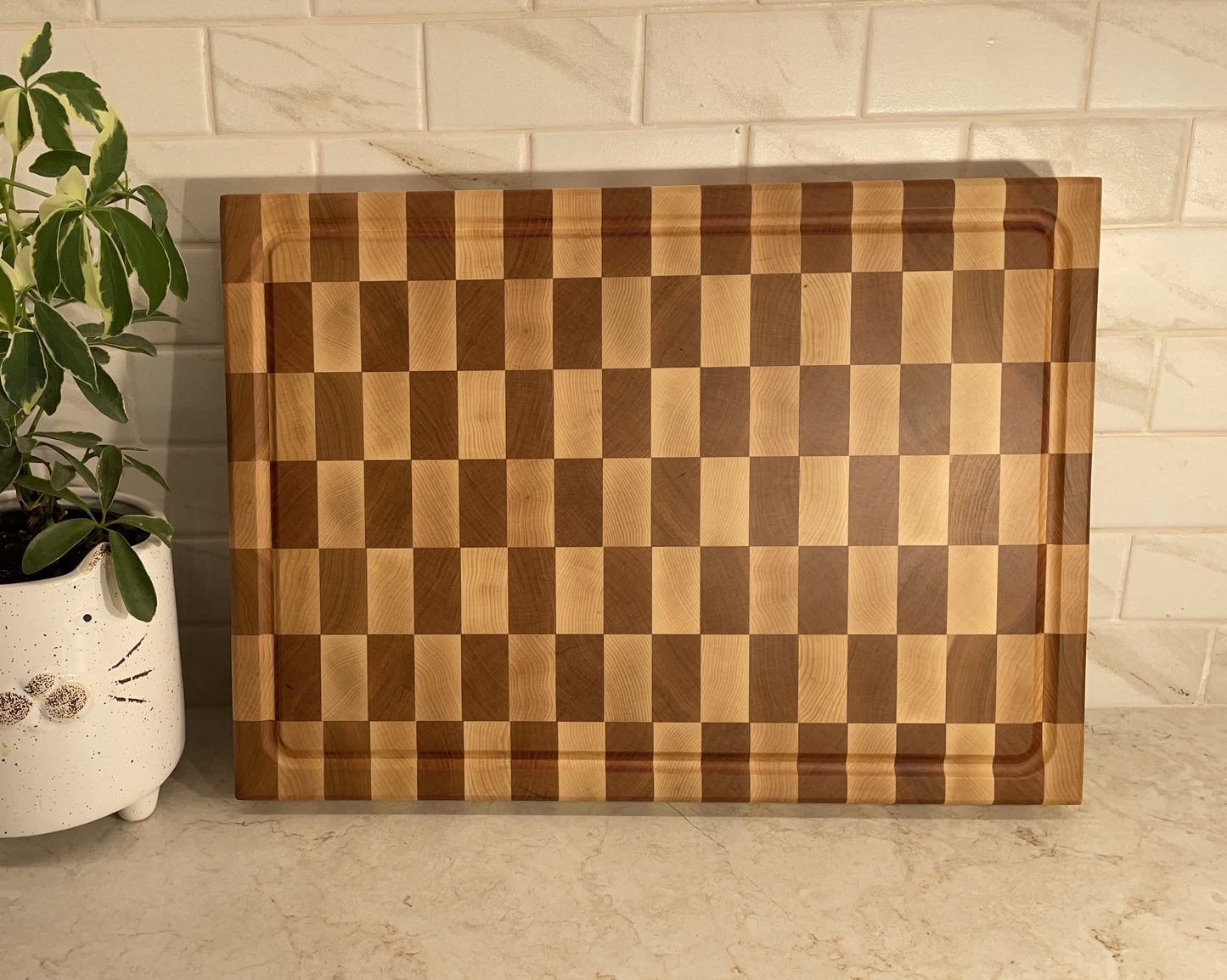 Checker Board End Grain Cutting Board