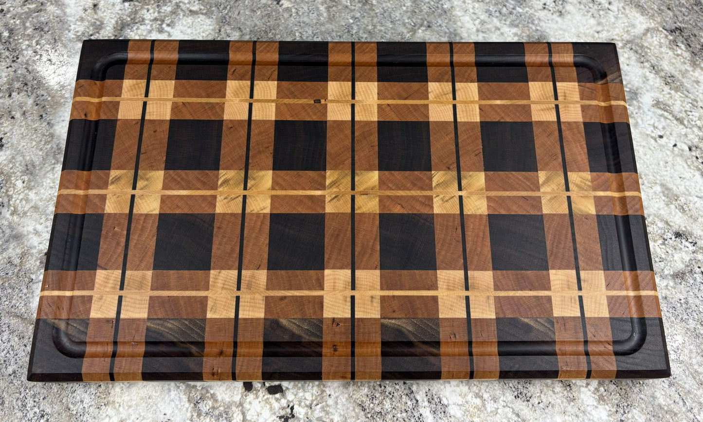 End Grain Plaid Cutting Board