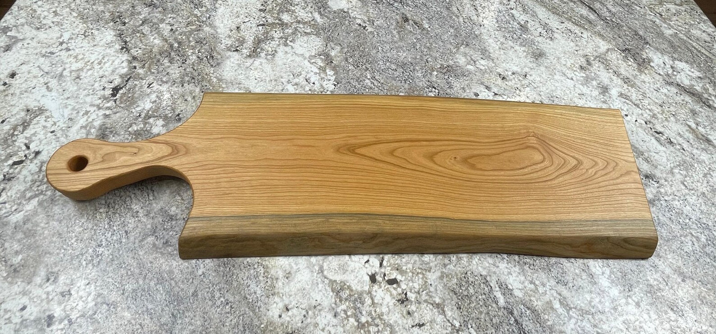 Live Edge Black Cherry Charcuterie Cheese Board