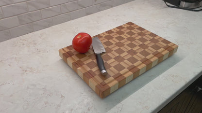 Square Checker Board End Grain Cutting Board