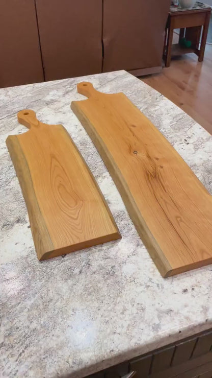 Live Edge Black Cherry Charcuterie Cheese Board